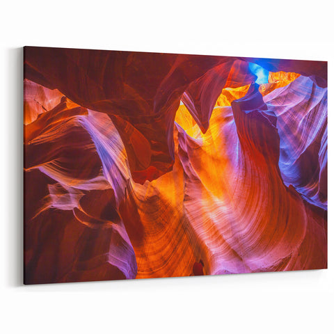 Vibrant Antelope Canyon Wall Art - Arizona Red Rock Canyon Canvas