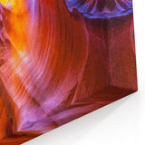 Vibrant Antelope Canyon Wall Art - Arizona Red Rock Canyon Canvas