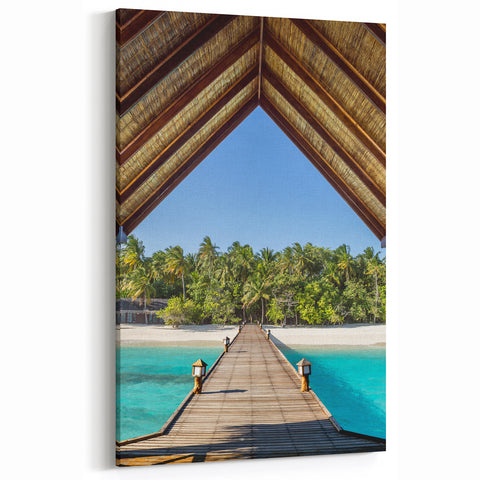 Tropical Tahiti Beach Pathway - French Polynesia Wall Art