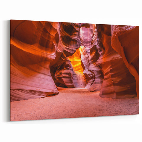Arizona Red Rock Canyon Canvas Print - Antelope Canyon Desert Wall Art