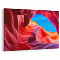 Vibrant Antelope Canyon Wall Art - Red and Blue Arizona Canyon Print