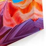 Vibrant Antelope Canyon Wall Art - Red and Blue Arizona Canyon Print