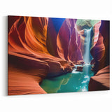 Serene Antelope Canyon Wall Art - Arizona Canyon with Waterfall Print