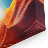 Sunlit Antelope Canyon Wall Art - Arizona Canyon with Vibrant Sky Print