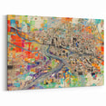 Abstract Phoenix Map Wall Art - Colorful Arizona Cityscape Print
