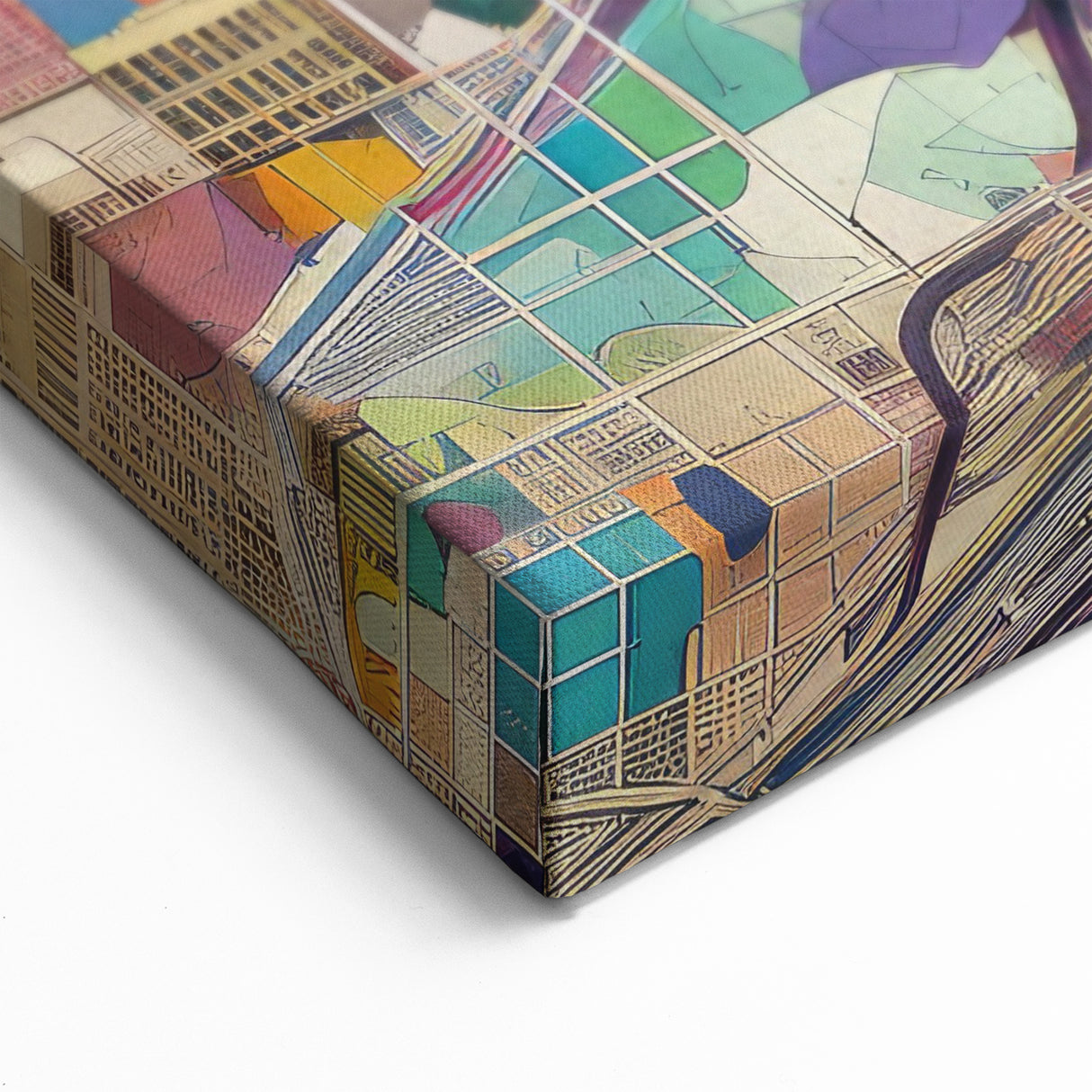 Abstract Phoenix Map Wall Art - Colorful Arizona Cityscape Print