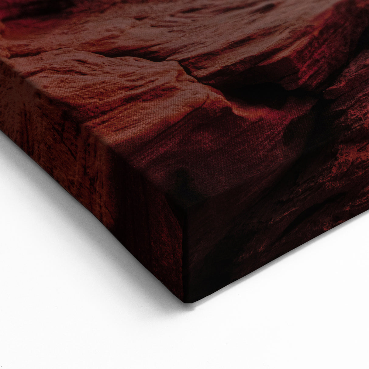 Sedona Canyon Art - Cave View of Arizona Red Rocks at Sunset Landscape Print