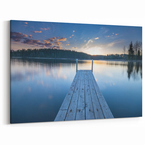 Finnish Nature Canvas - Nordic Landscape Prints of a Tranquil Lakeside