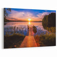 Scenic Finland Art - Finnish Lakeside at Sunset Nordic Landscape Prints
