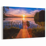 Scenic Finland Art - Finnish Lakeside at Sunset Nordic Landscape Prints