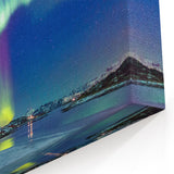 Northern Lights Artwork - Finland Scenery of Aurora Borealis Over Lake