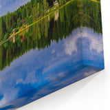 Scenic Finland Art - Serene Lake Reflection of Forest and Sky Wall Print