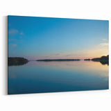 Finnish Nature Canvas - Serene Sunset Over a Calm Lake Landscape