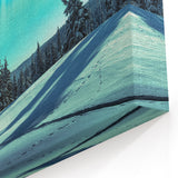 Northern Lights Artwork - Finland Cabin Under Aurora Borealis Winter Scene