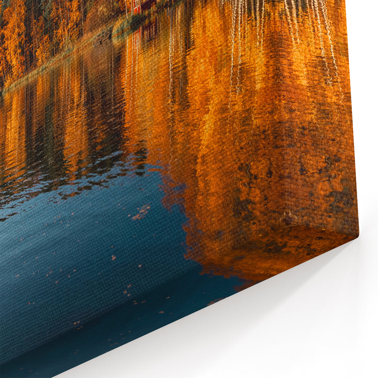 Finnish Nature Canvas - Stunning Autumn Lake in Finland Scenic Art