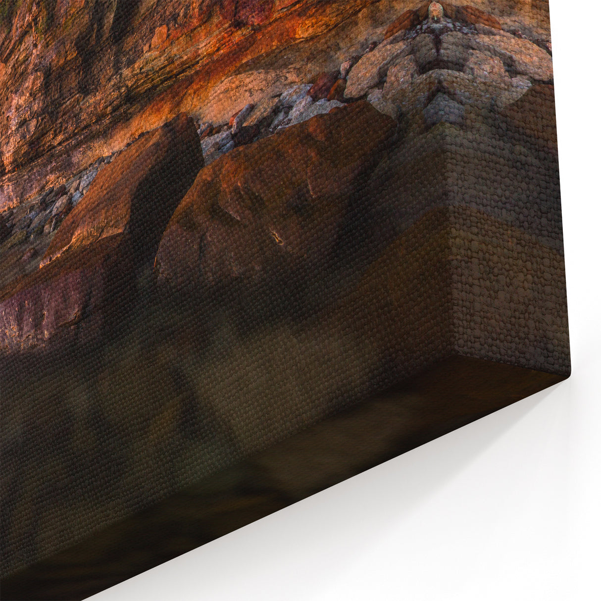 Scenic Finland Art - Sunset Over Cliffs and Coastline Nordic Nature Print