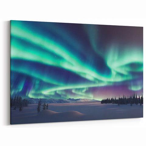 Northern Lights Artwork – Finland Scenery Wall Art of Aurora Borealis