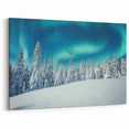 Scenic Finland Art – Winter Forest & Northern Lights Landscape Print