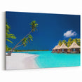 Overwater Bungalows - Serene Tahiti Island Canvas Art