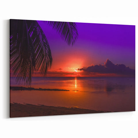 Tahiti Sunset Serenade - Polynesian Beach Canvas Print