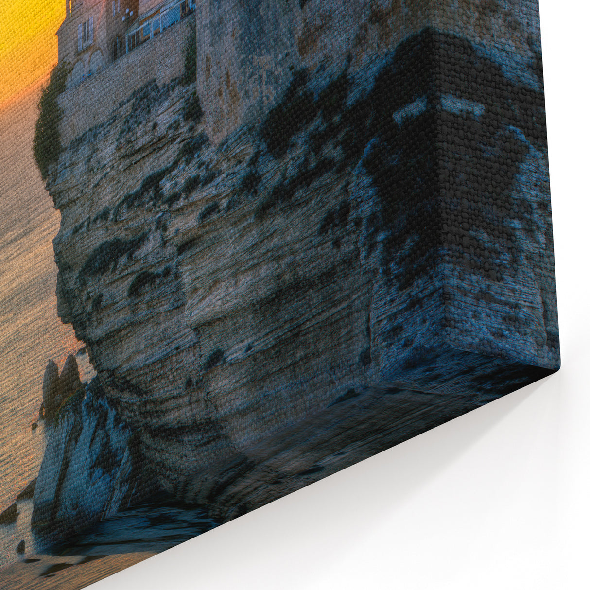 Corsica Wall Art - Stunning Sunset over Mediterranean Cliffs Scenic Print