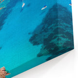 Scenic Corsica Prints - Serene Coastal Waters and Cliffs Canvas Art