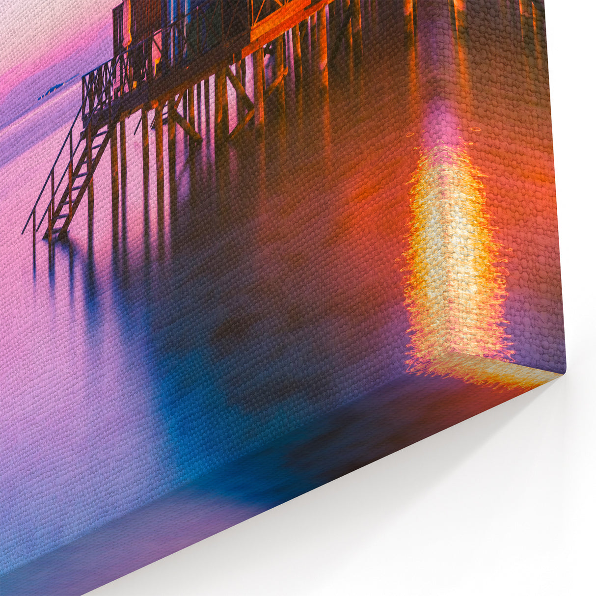 Pastel Dawn Over Tahiti - Peaceful Bungalow Canvas Art