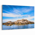 Mediterranean Art: Corsica - Coastal Rock Formations Under Blue Sky Print
