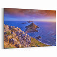 Corsica Photography Prints - Stunning Coastal Tower at Sunset Canvas Art