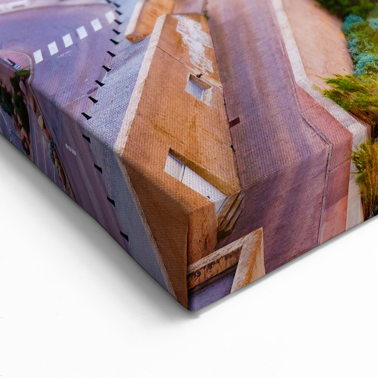 France Regional Art: Corsica - Vibrant Coastal Town at Sunset Scenic Print