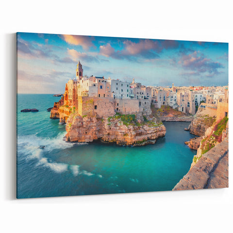 Scenic Corsica Prints - Cliffside Coastal Town Overlooking the Mediterranean