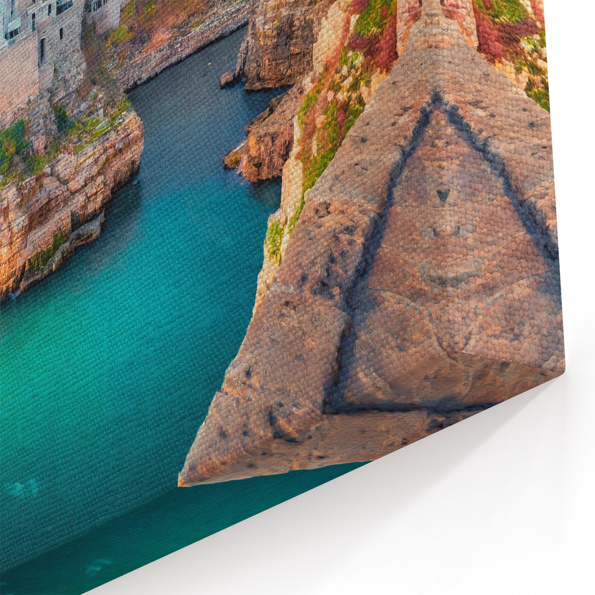 Scenic Corsica Prints - Cliffside Coastal Town Overlooking the Mediterranean