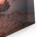 Corsican Landscape Art - Lighthouse at Sunset Over Rocky Coastline Print