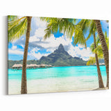 Iconic Tahiti Mountain View - Tropical Beach Canvas Art