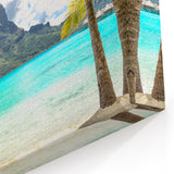 Iconic Tahiti Mountain View - Tropical Beach Canvas Art