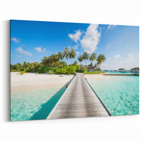 Tropical Resort Pathway - Tahiti Beach Canvas Print