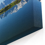 French Alps Canvas Prints – Reflective Mountain Lake in Chamonix Mont Blanc