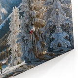 French Alps Photography – Snowy Forest and Majestic Mountains