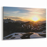 French Alps Canvas Prints – Sunset Over Snow-Capped Mountains