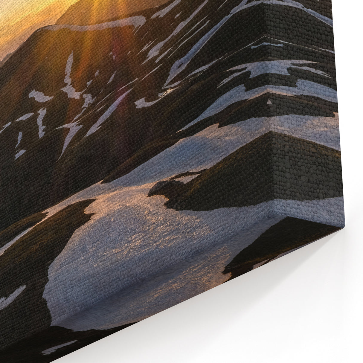 French Alps Canvas Prints – Sunset Over Snow-Capped Mountains