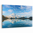 Chamonix Mont Blanc Art – Reflective Lake with Snow-Capped Peaks