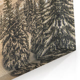 Alpine Wall Decor – Snow-Covered Trees and Winter Forest in French Alps