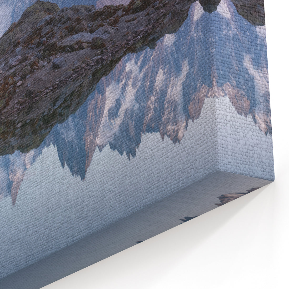 French Alps Wall Art - Scenic Mountain Reflection with Red Tent Print