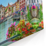 Scenic French Alps Prints - Vibrant French Canal and Colorful Architecture