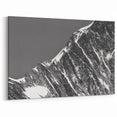 French Mountain Landscape Art - Dramatic Black and White Alpine Peaks