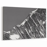 French Mountain Landscape Art - Dramatic Black and White Alpine Peaks
