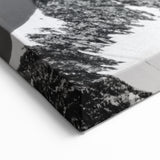 French Mountain Landscape Art - Dramatic Black and White Alpine Peaks