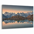 French Alps Photography - Serene Mountain Reflection at Sunset