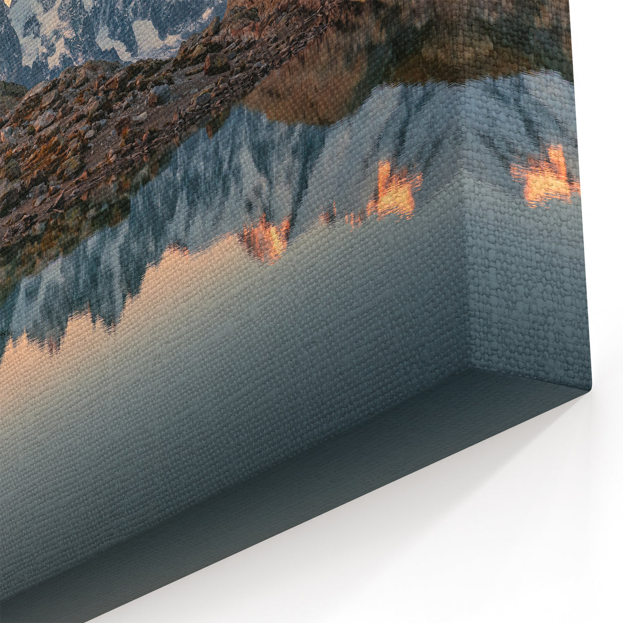 French Alps Photography - Serene Mountain Reflection at Sunset