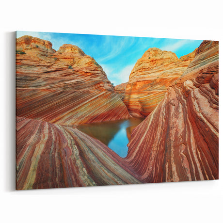 Vibrant Arizona Desert Red Rock Landscape Print - Coyote Buttes Wall Art